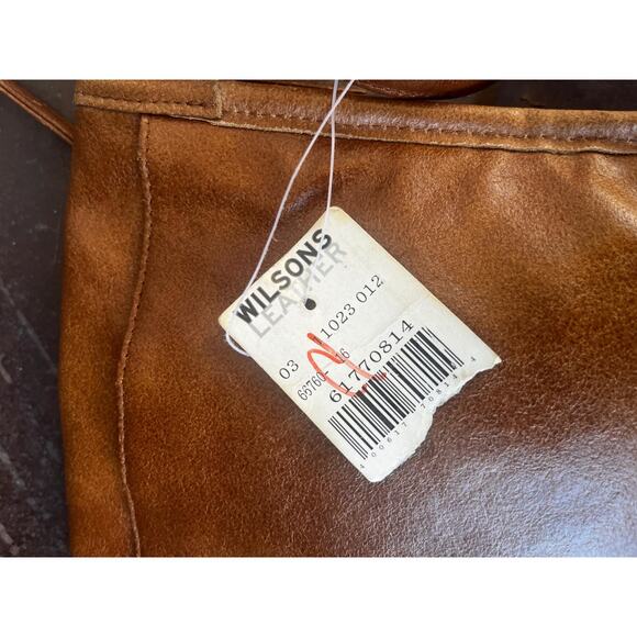 Vintage 90s Wilson’s Leather Crossbody Bag | Tan Brown Soft Leather | Y2K Purse - Picture 9 of 9